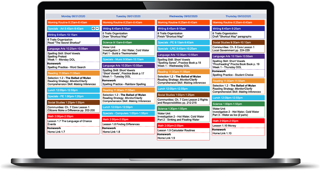 Planbook - The Leader in Lesson Planning